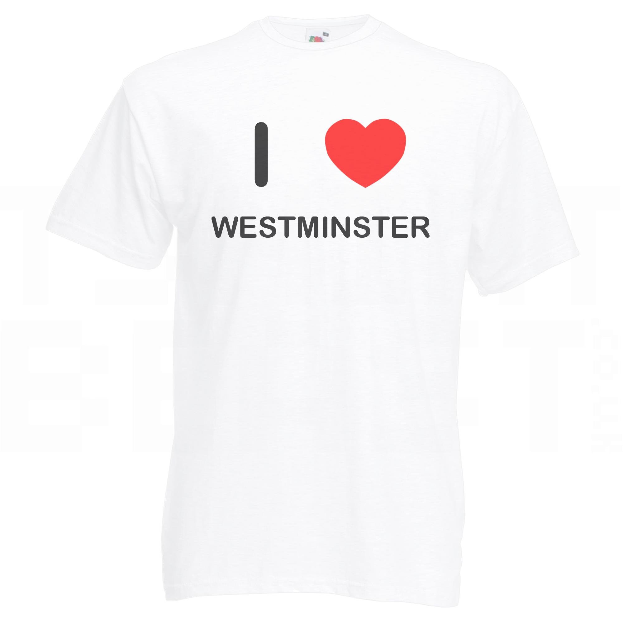 Discover I Love Heart  Westminster - Quality Cotton Printed T Shirts