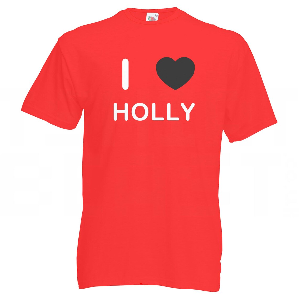 I Love Heart Holly Quality Cotton Printed T Shirt - Etsy