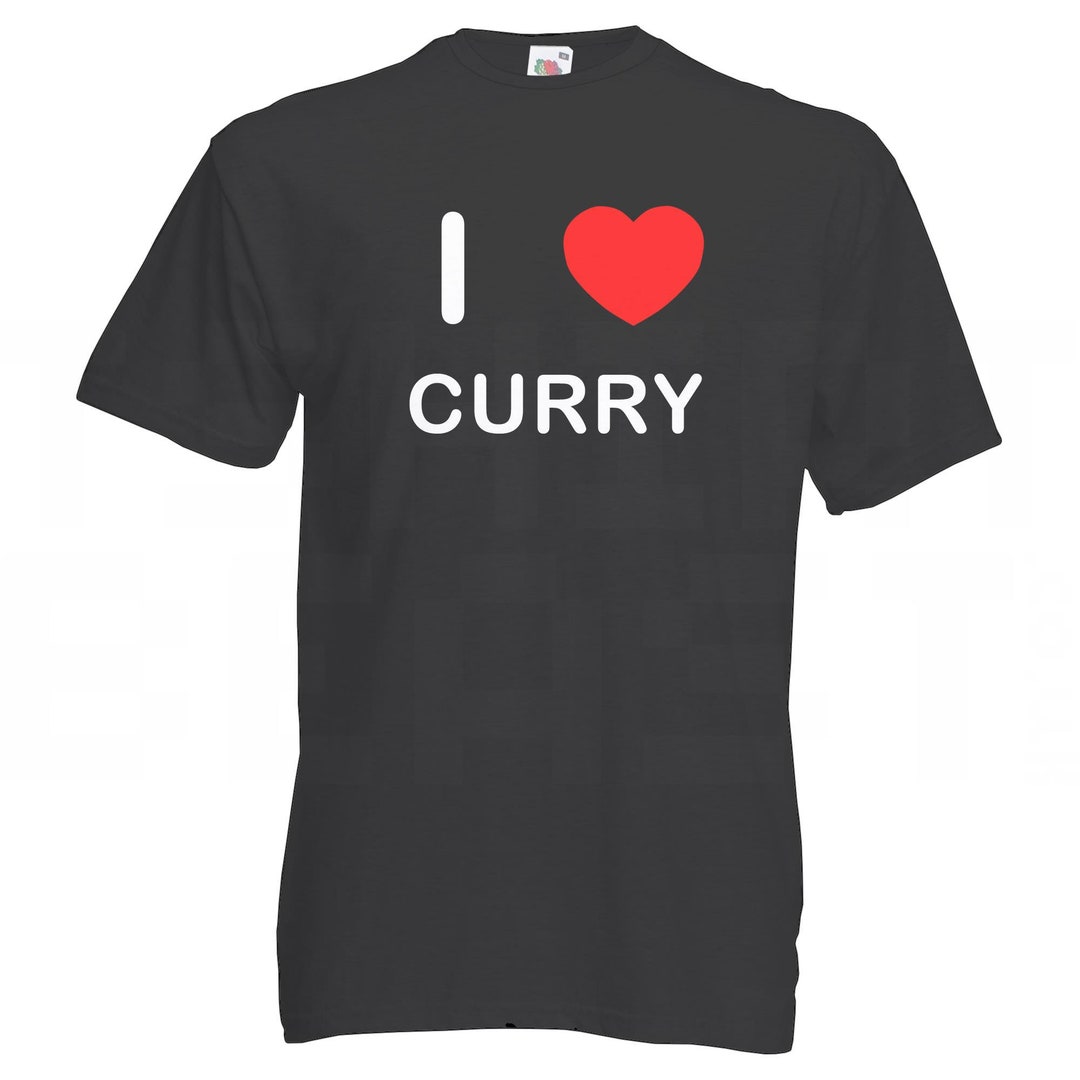 CURRY O RAMA Tee - ネイビー　Lサイズ I Love Heart Curry - Quality Cotton Printed T Shirt - Etsy