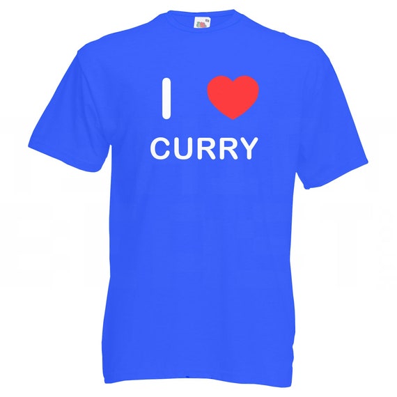 I Love Heart Curry - Quality Cotton Printed T Shirt - Etsy