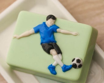 /"Football player/" plastic soap mold soap making mold mould soccer