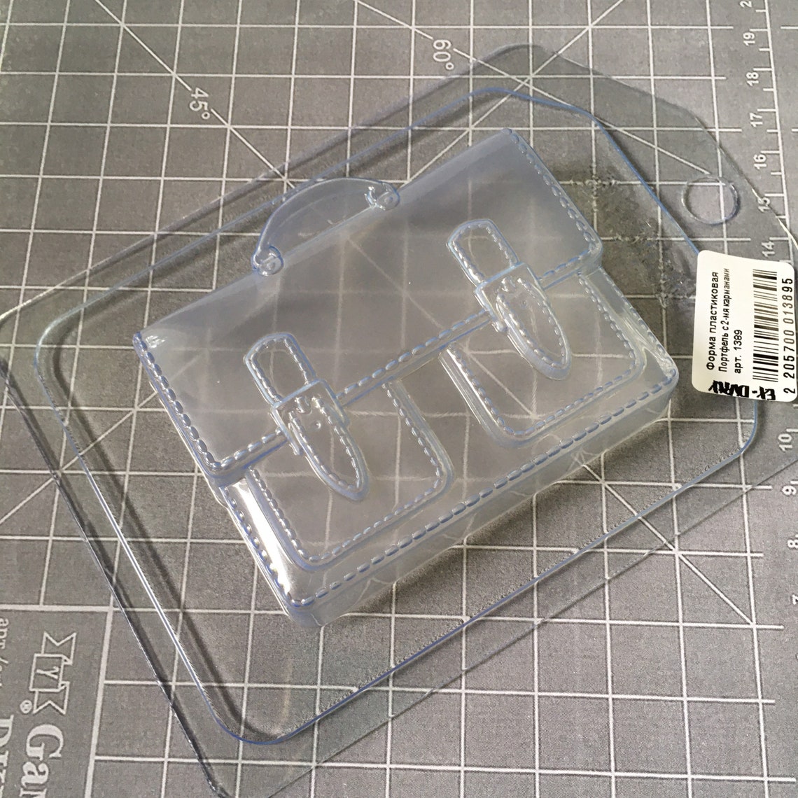 Briefcase with two pockets plastic mold plastic soap mold Etsy
