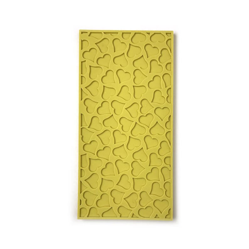 Texture silicone sheet Love hearts polymer clay texture stamp