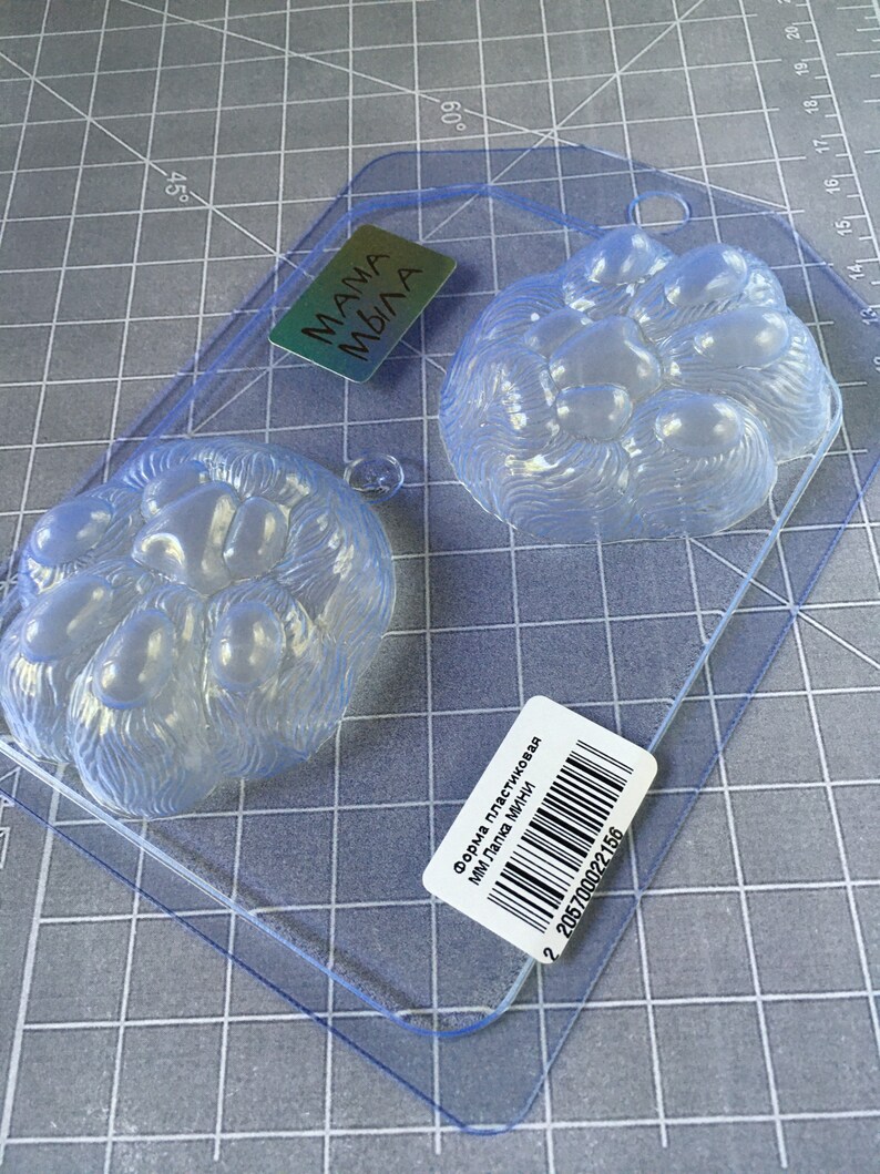 Paws mini 2 molds in 1 plastic mold plastic soap mold soap Etsy