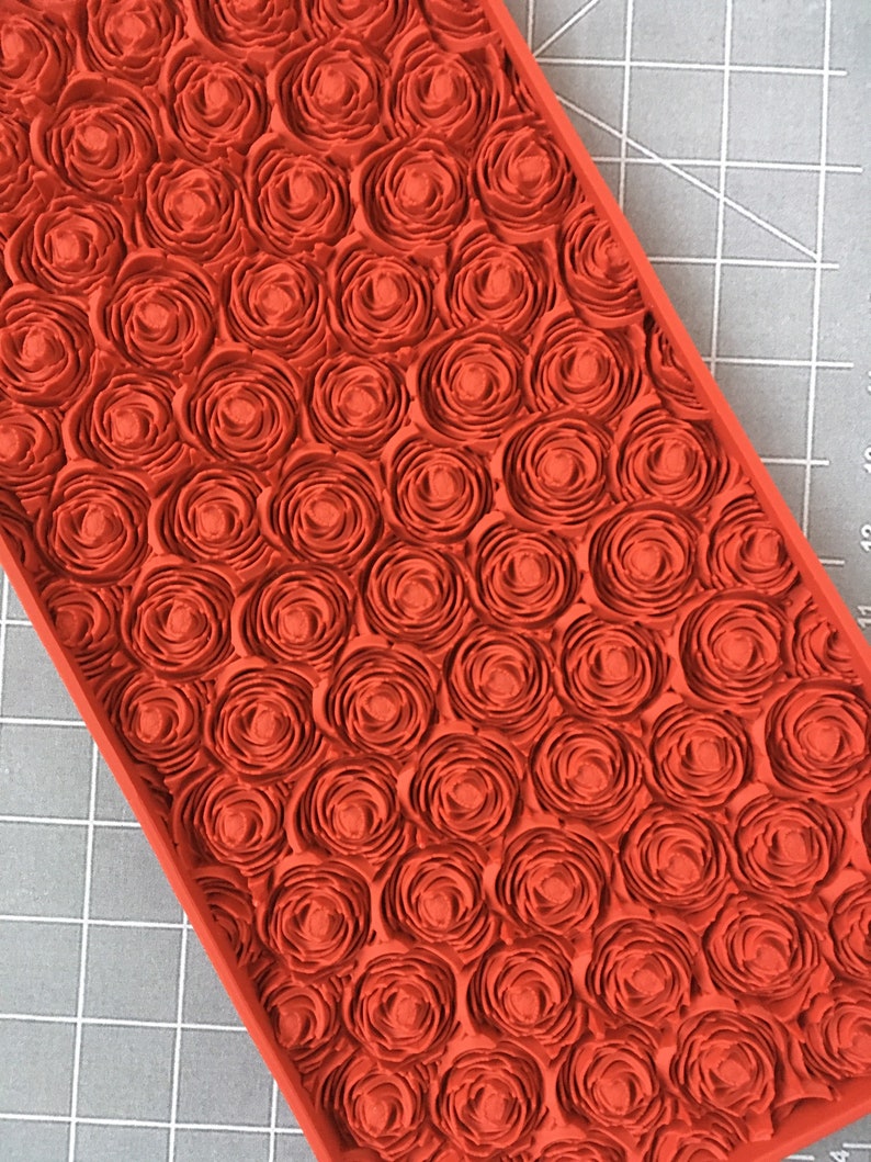 Rose Texture sheet polymer clay texture stamp mould moulds Etsy