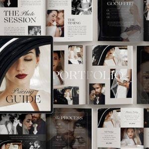 Wedding Photography Pricing Guide Magazine for CANVA, Wedding Packages Price List Template, Photo Session Price Guide, Client Welcome Packet