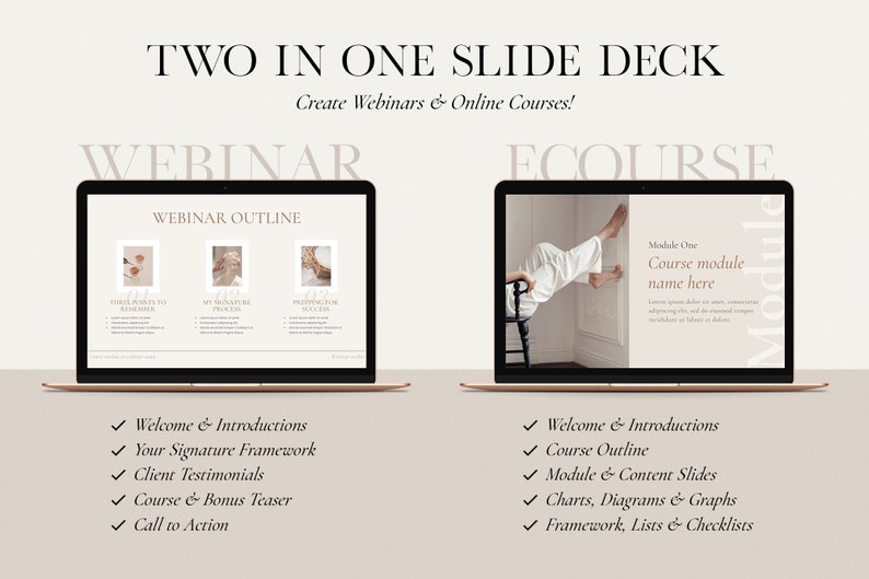 Online Course Welcome Module Examples Webinar & Online Course Canva Slides: 100 Template Deck - Etsy