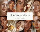 Skincare Stock Photos Bundle: Aesthetic Images for Esthetician Business & Beauty Salon Branding, Beauty Treatments and Product Photography