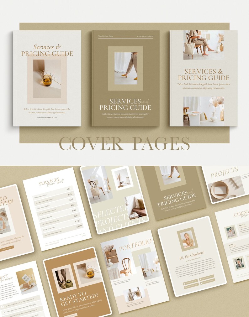 Services and Pricing Guide Template Price List Portfolio Etsy UK