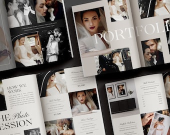 Wedding Photography Pricing Guide Magazine for CANVA, Wedding Packages Price List Template, Photo Session Price Guide, Client Welcome Packet
