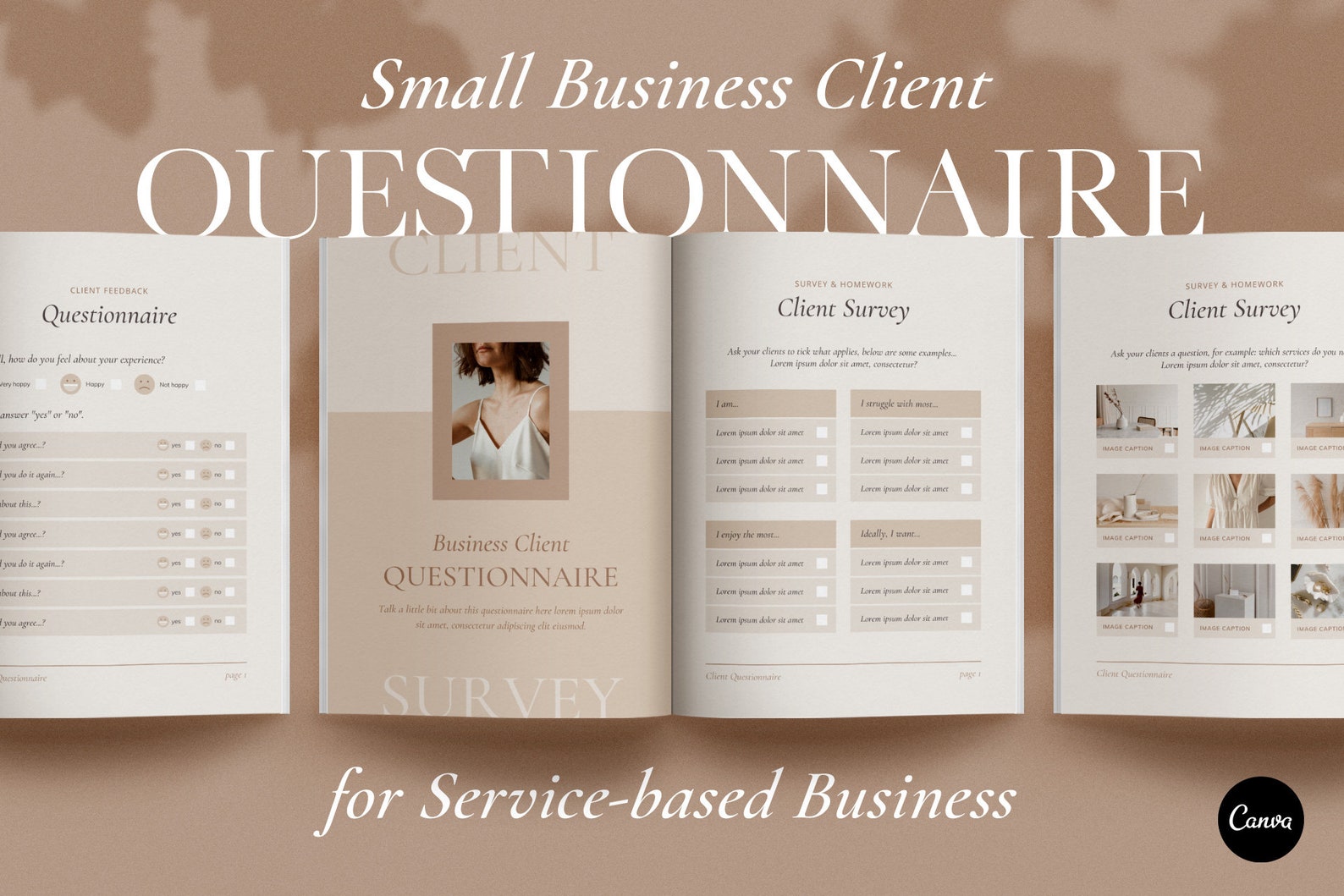 Client questionnaire template for CANVA Onboarding client | Etsy