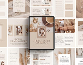 Modelo de Caderno de Atividades Neutro: E-book, Planejador e Rastreador do Canva (100 Páginas)
