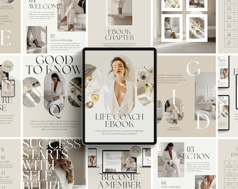 Life Coach Ebook Template: 110-Page Workbook, Canva Editable