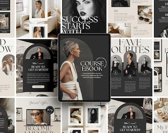 Modello per ebook di life coaching / ebook di coaching / quaderno di esercizi per corsi online / fogli di lavoro per il coaching / modello di lead magnet per ebook / modello Canva