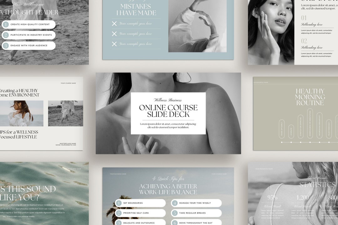 Course End Slide Masterclass Slide Deck Template, Health and Wellness Coach Presentation ...