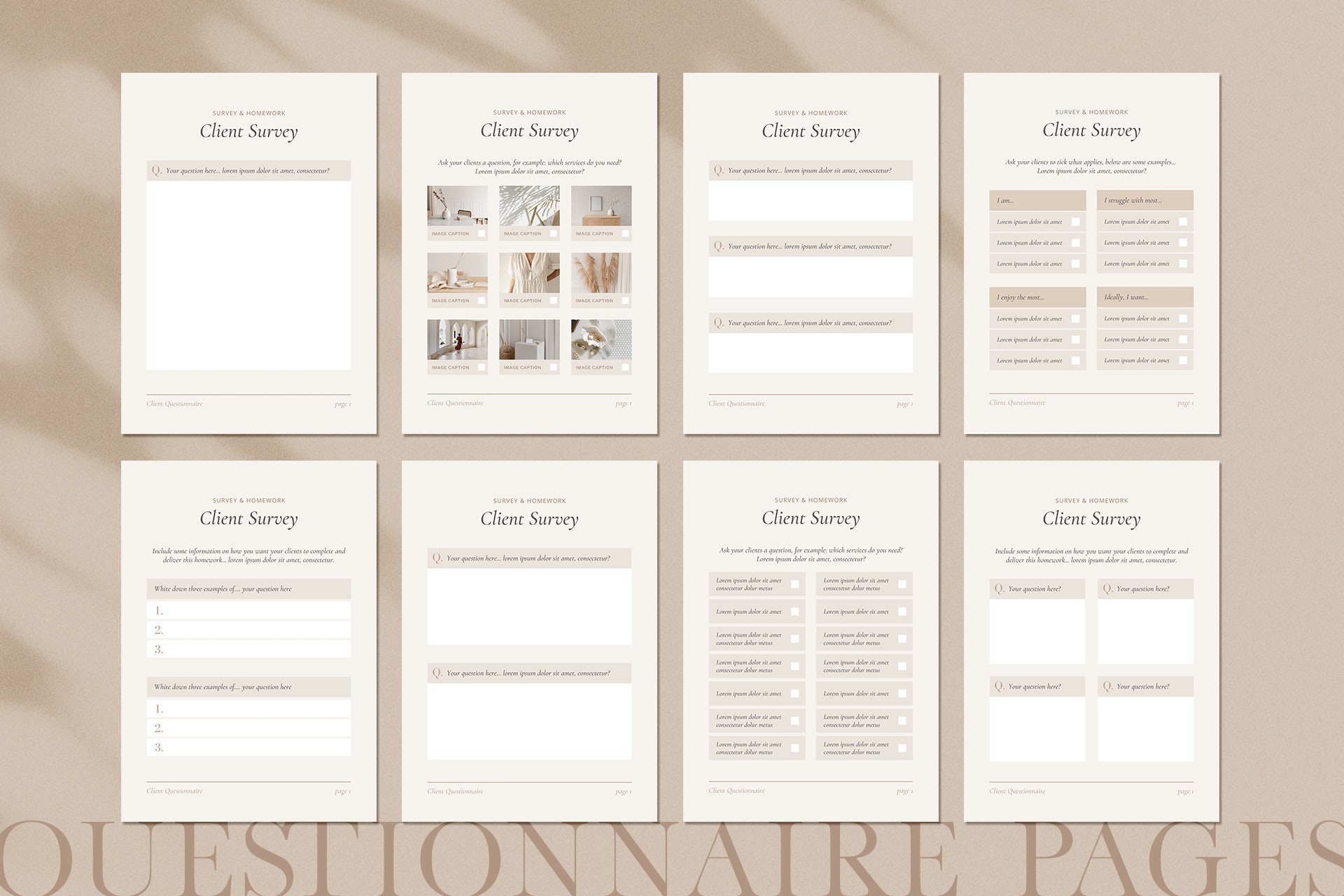 Client questionnaire template for CANVA Onboarding client | Etsy
