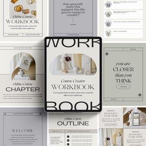 Canva Ebook & Workbook Template for Coaches and Course Creators, Lead Magnet Kit, Aesthetic Coaching Worksheets for Small Business EB-85