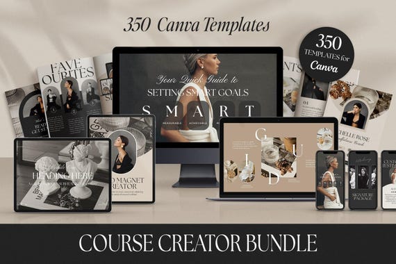 Course Creator Bundle | Life Coach Online Course Toolkit | Coaching Templates | Ebook | Workbook | Webinar Slide Deck | Instagram Templates