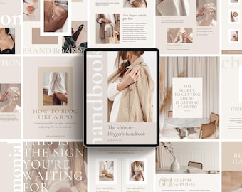 Canva Ebook Template: Minimalist Blogger Guidebook (50 Page)