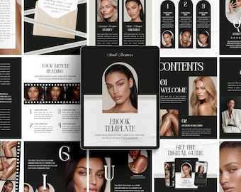 Beauty Business Ebook-Vorlage, Luxus 60-seitiger bearbeitbarer Canva-Leitfaden für Make-up-Künstler, Lash & Brow Tech, Hautpflegespezialisten, Salon Spa