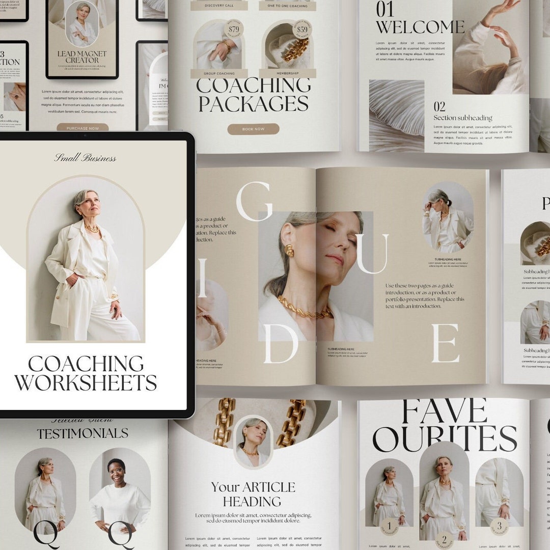 Ebook Template Canva Life Coach Worksheets Coaching Ebook - Etsy
