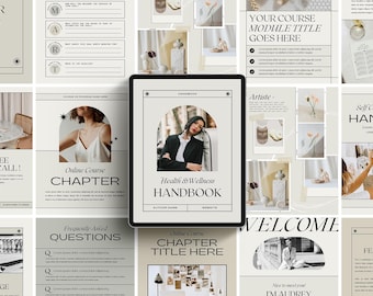 Modello di cartella di lavoro per ebook bianco Canva: Life Coach Planner (download digitale)