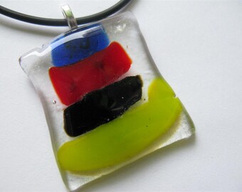 Navy-Red-Black-Yellow necklace