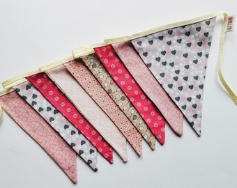 Sweet pennant chain for the baby room, 2.25 m, 9 pennants, sustainable!!