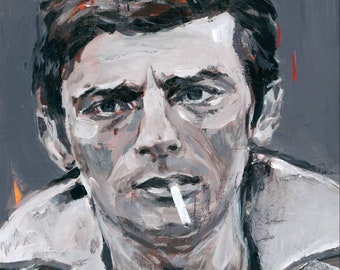 ALAIN // original artwork - acrylic portrait painting on paper