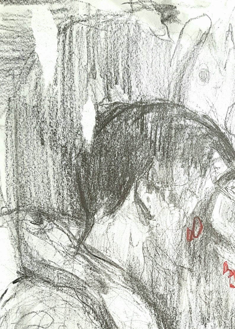 Two Boys Kissing Intimacy Original Artwork