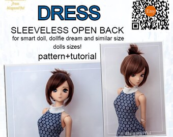Dollfie Dream and BJD 13 Pattern of Halloween set Smart Doll dress and hat in digital PDF format