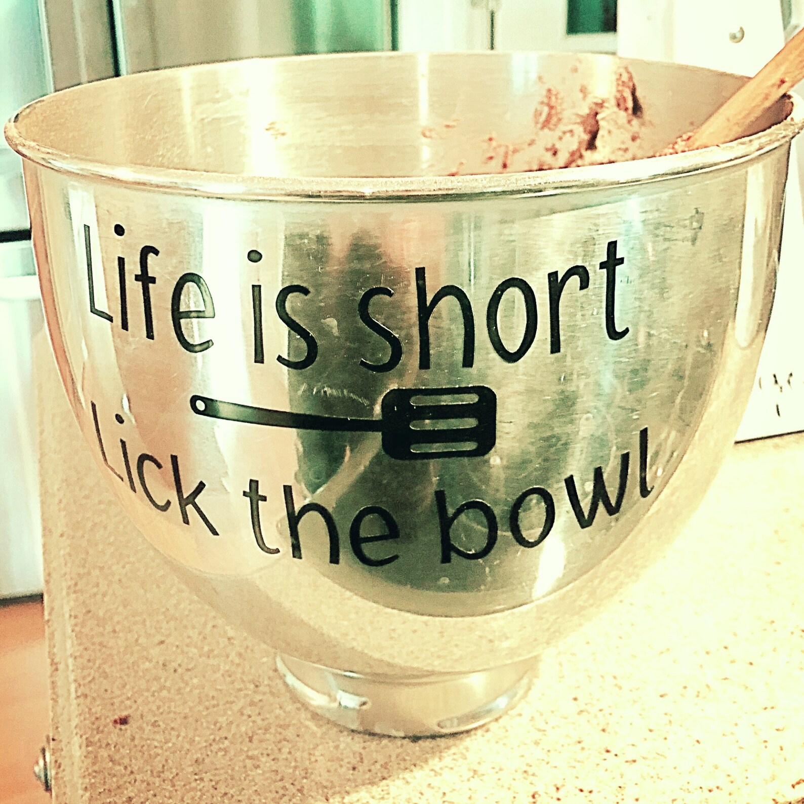 Life is Short Lick the Bowl Decal for the bowl of a | Etsy
