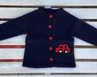 Babyjacke mit Auto, Gr.62