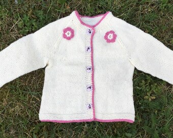 Babyjacke; Gr.68 mit Blumen