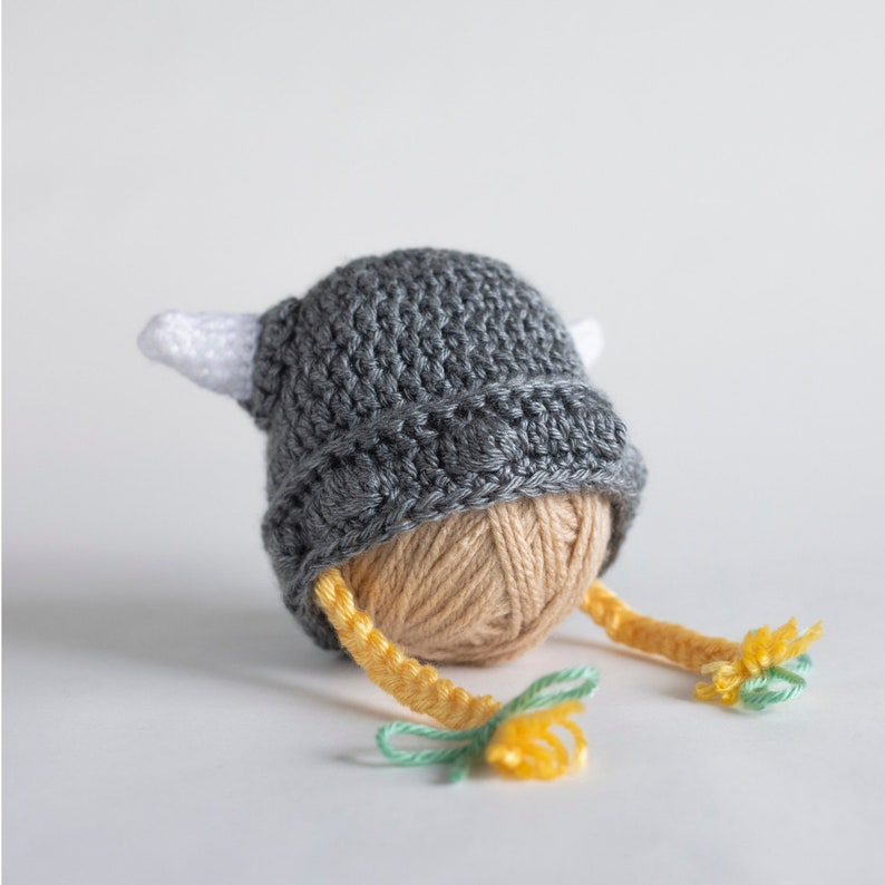 Viking Crochet Hat Baby Viking Hat Easy Crochet Pattern Etsy