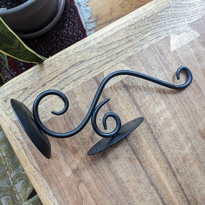 black metal wall hung candle holder | vintage retro gothic bohemian gallery wall art