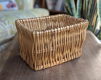 rectangle wicker storage basket | boho rustic farmhouse