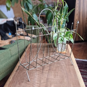 vintage metal magazine rack | bohemian eclectic gothic mid-century