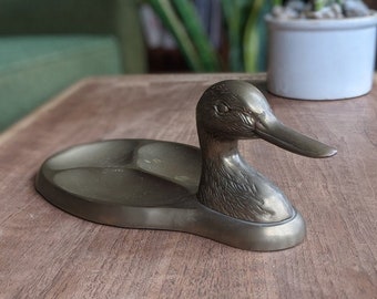 brass enesco sectioned duck tray | bohemian eclectic jewelry + trinket organizer