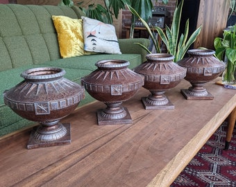ensembles de vases starburst modernes du milieu du siècle | boho en plastique bronze rustique vintage fleur vase centre de table