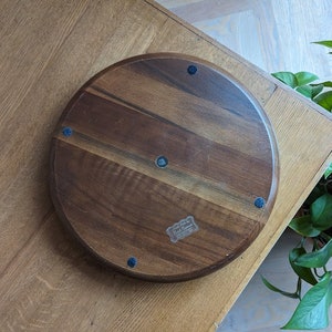 vintage decorative wooden black walnut tray wedding decor made in iowa, usa rick reeves image 2