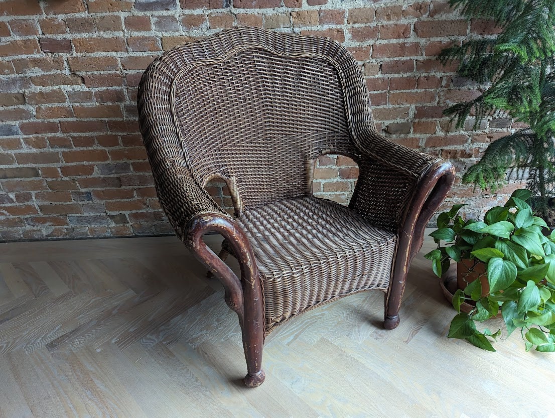 Etsy wicker chair sale