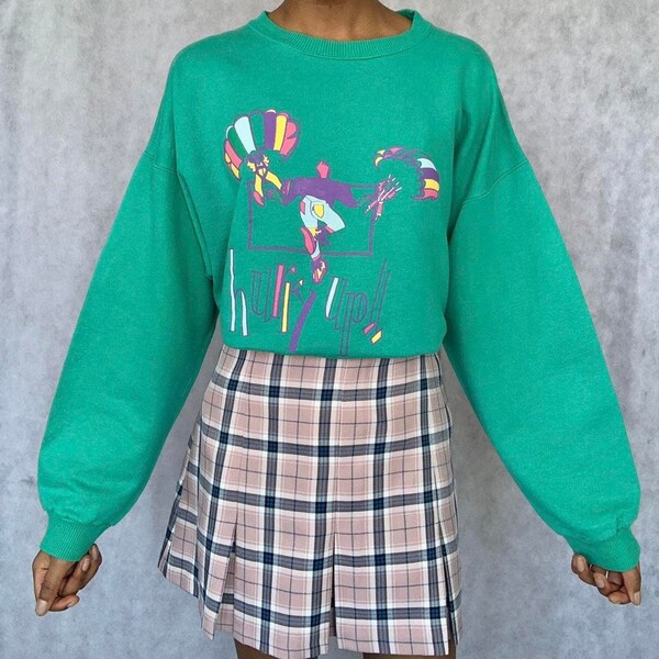 Vintage Colourful Graphic Crewneck Sweatshirt