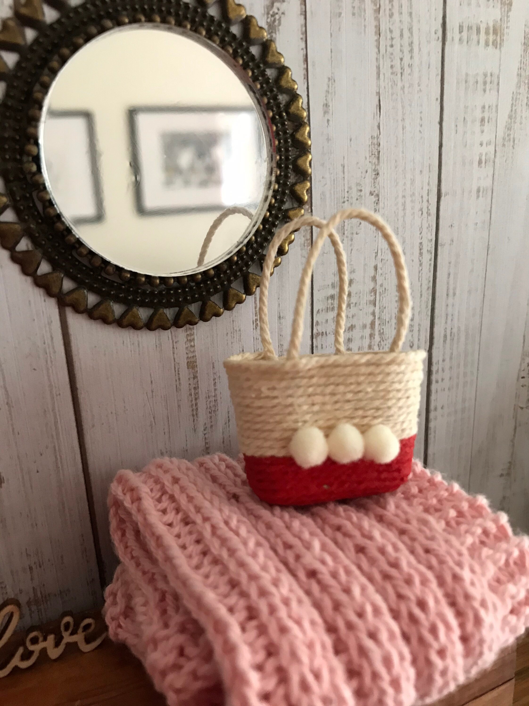 NEW COLOURS and style 1/12 scale shopping basket