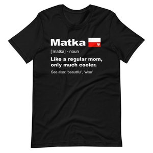 Definitie Matka Shirt | Moederdag cadeau | Poolse Moeder Tee | Vlag van Polen Kleding
