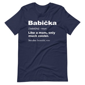Definition Of Babička T-Shirt | Funny Czech Tees | Cute Grandma Shirt | Mother's Day Gift