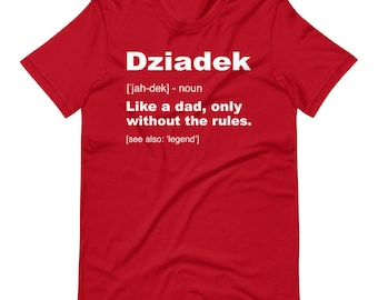 Définition de Dziadek T-Shirt | Cadeau de grand-père polonais | Tee-shirt grand-parent day | Funny Polak Maillots