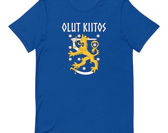 Olut Kiitos Maillot finlandais (fr) Cadeaux de lion couronnés (fr) Funny Finland Tees - France Suomi T-Shirt