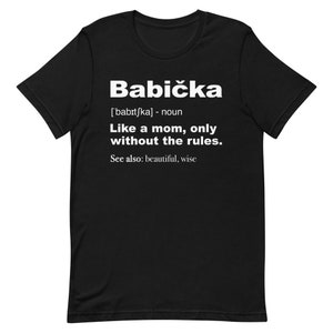 Definition Of Babička T-Shirt | Funny Czech Tee | Cute Grandma Shirt | Mother&#39;s Day Gift