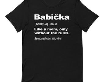 Definition Of Babička T-Shirt | Funny Czech Tee | Cute Grandma Shirt | Mother&#39;s Day Gift